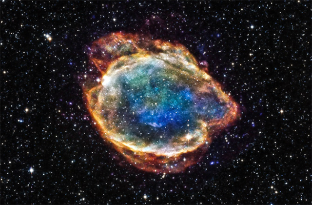 Снимок, сделанный обсерваторией Чандра, демонстрирует звезду G299, сверхновую типа Ia, до момента её детонации (фото NASA/CXC/U.Texas). 