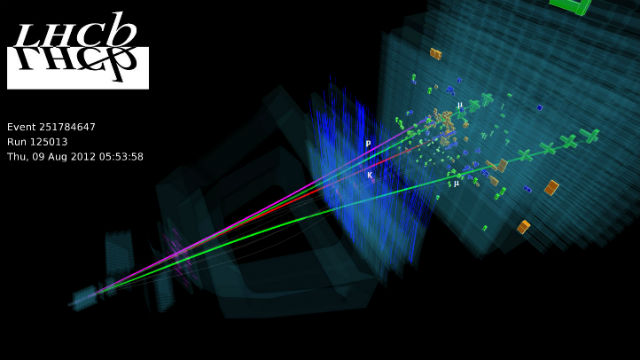 Физики работали с данными, собранными в 2012 году. Обновлённый коллайдер может принести много новой интересной информации (иллюстрация LHCb/CERN).