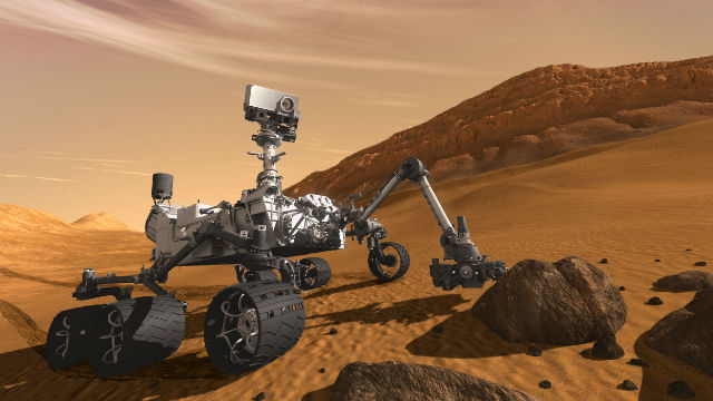 В 2013 году марсоход "Кьюриосити" отметил свой первый день рождения (иллюстрация NASA, Wikimedia Commons). 