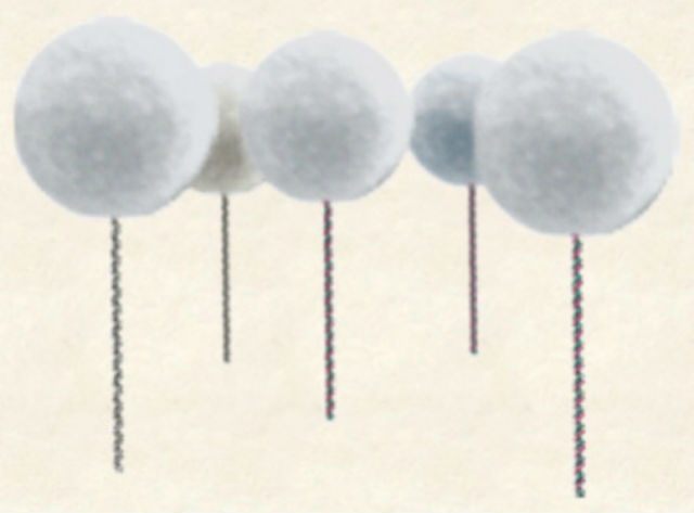 Иллюстрация демонстрирует единичные молекулы ДНК, прикреплённые к магнитным шарикам для последующего растяжения (иллюстрация Mark Szczelkun).