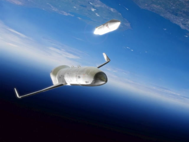 Новый космолёт DARPA будет выводить спутники на орбиту Земли (иллюстрация DARPA). 