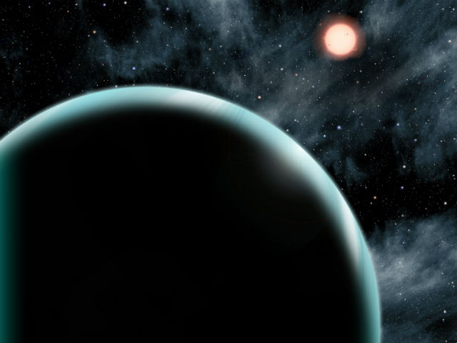 Экзопланета Кеплер-421b и её родительская звезда в представлении художника (иллюстрация David A. Aguilar/CfA). 